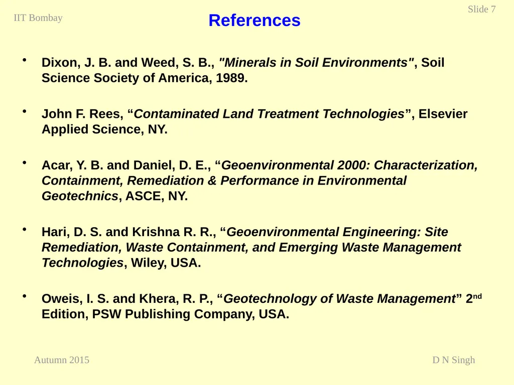 IIT Bombay Autumn 2015 D N Singh Slide 5 - slide 3 of 5