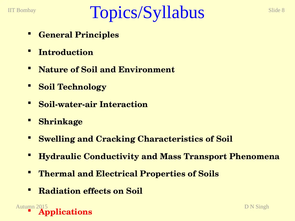 IIT Bombay Autumn 2015 D N Singh Slide 5 - slide 4 of 5