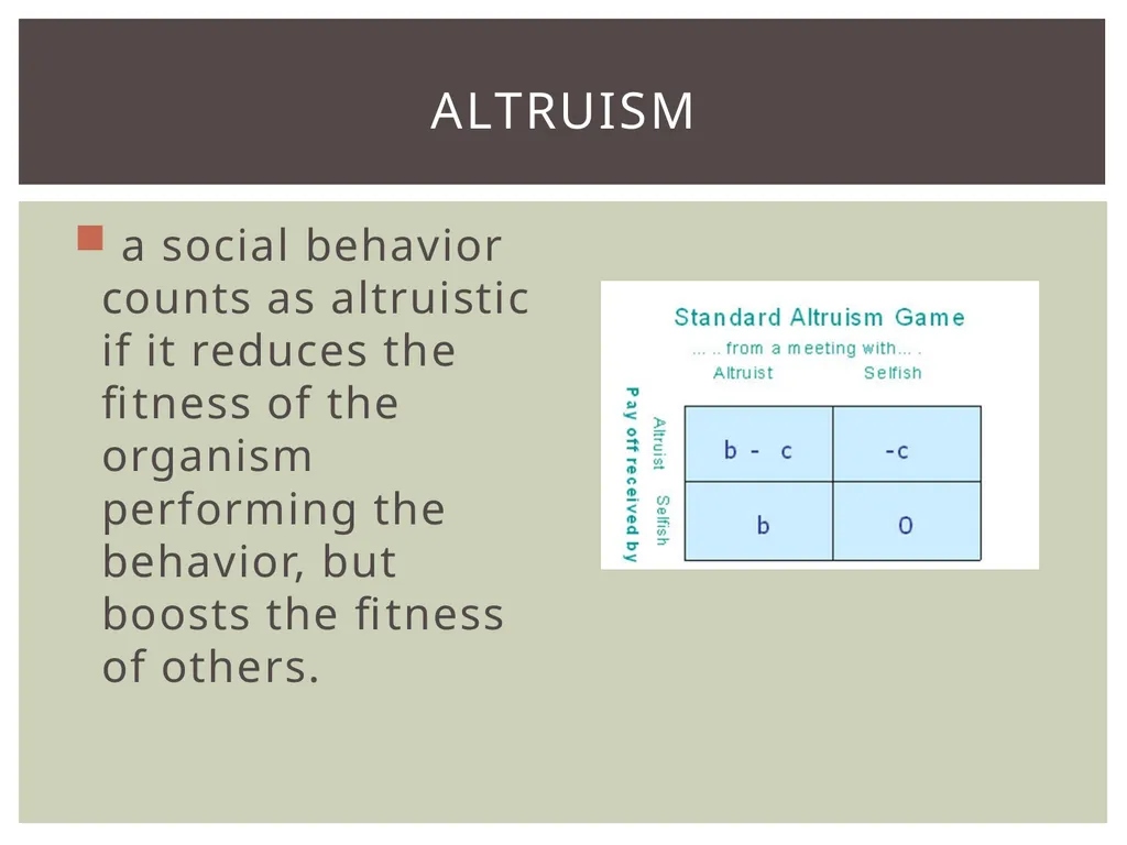 Evolution & ethics a social behavior counts as - slide 2 of 13