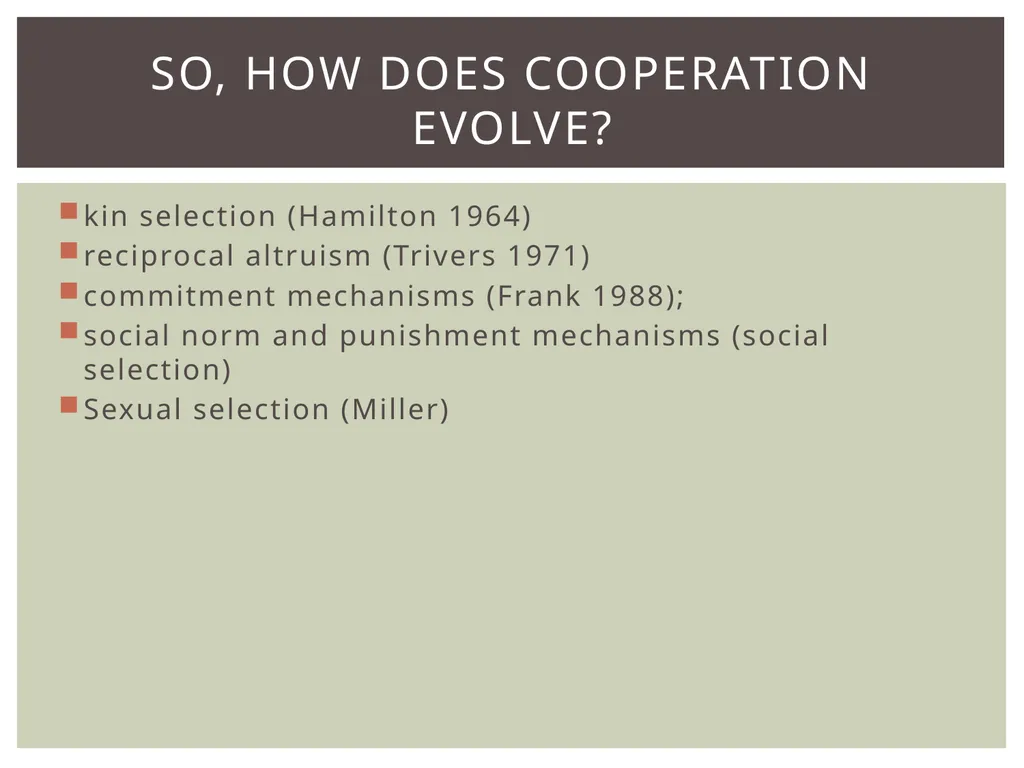 Evolution & ethics a social behavior counts as - slide 5 of 13