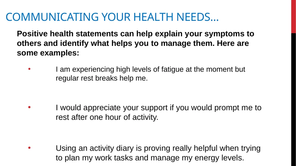 Post COVID Fatigue Management Produced by the - slide 34 of 39