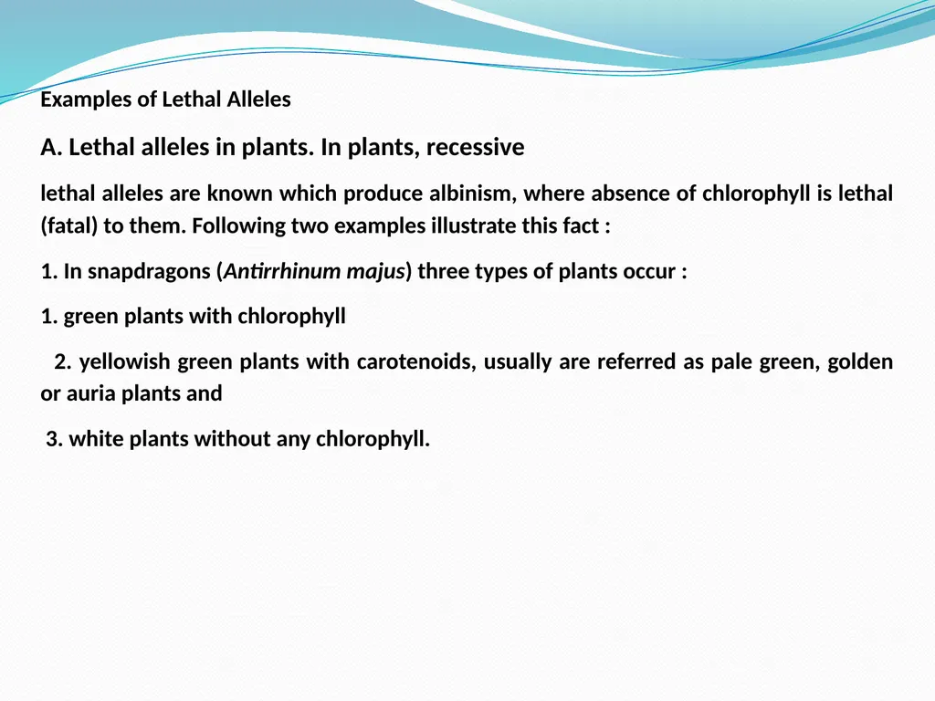 genetic course lecture (4) Lethal alleles and - slide 3 of 18