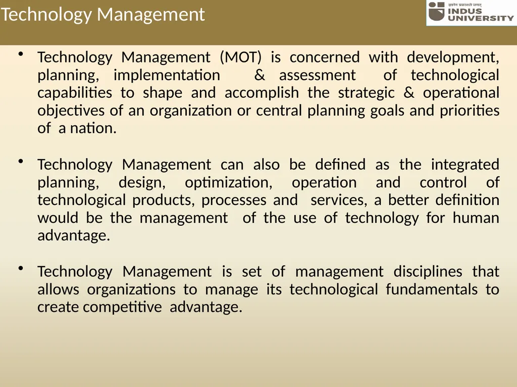 UNIT -3 Management of Technology, Product - slide 2 of 52