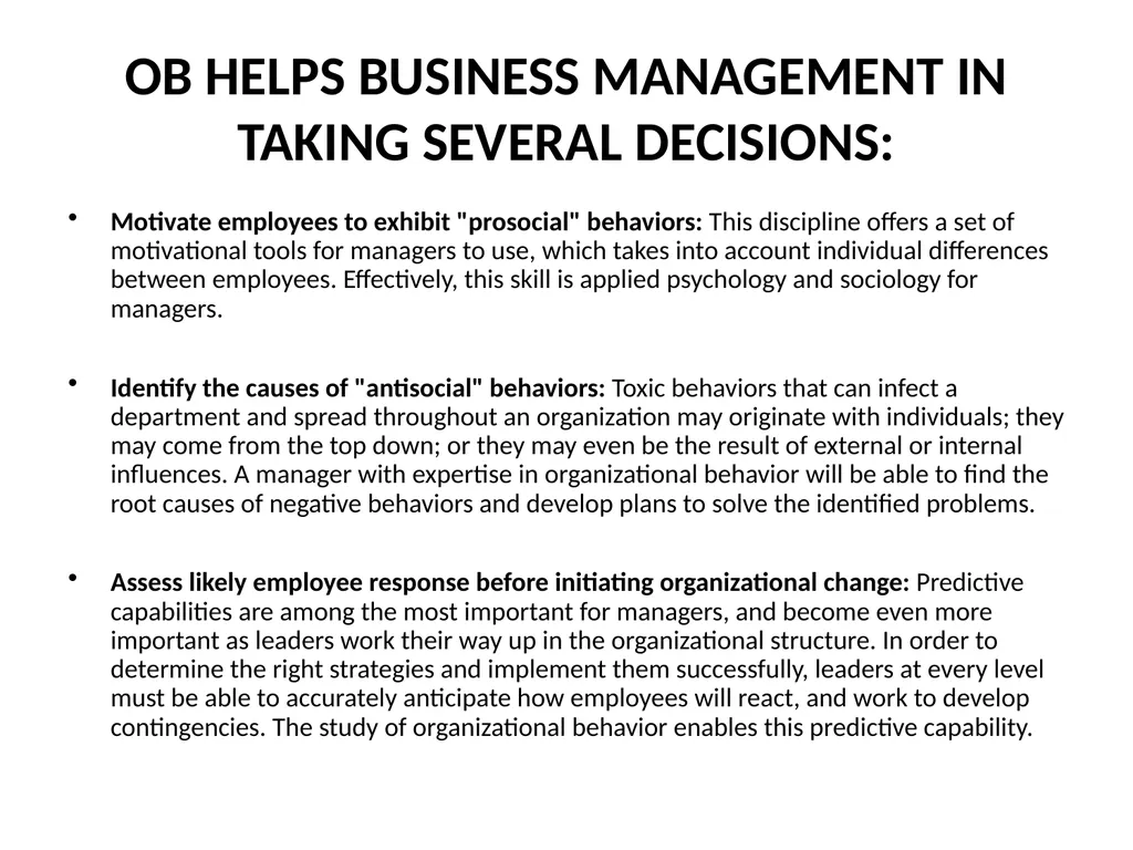 INTRODUCTION TO ORGANIZATIONS BEHAVIOR UNIT-1 - slide 38 of 43