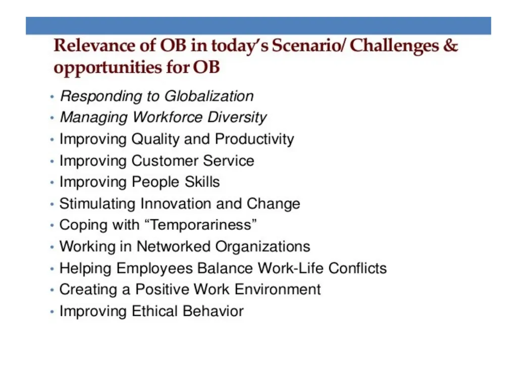 INTRODUCTION TO ORGANIZATIONS BEHAVIOR UNIT-1 - slide 27 of 43