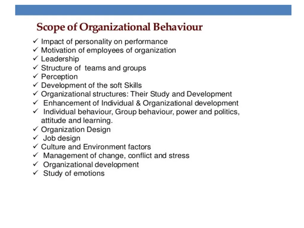 INTRODUCTION TO ORGANIZATIONS BEHAVIOR UNIT-1 - slide 29 of 43