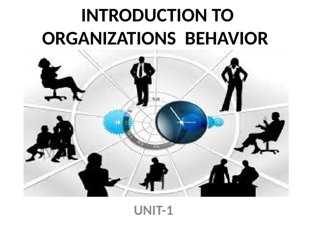 INTRODUCTION TO ORGANIZATIONS BEHAVIOR UNIT-1