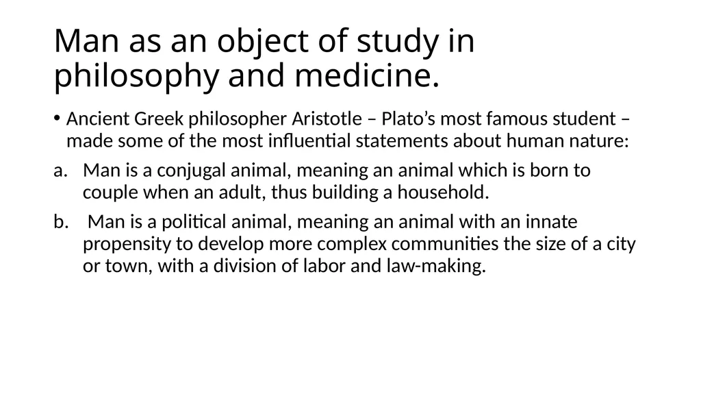 Human problem in philosophy. Introduction to - slide 2 of 12