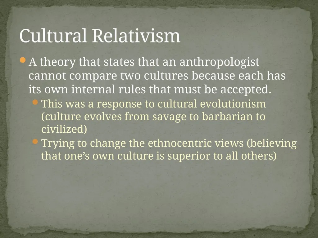 Schools of Thought in Cultural Anthropology A way - slide 3 of 9