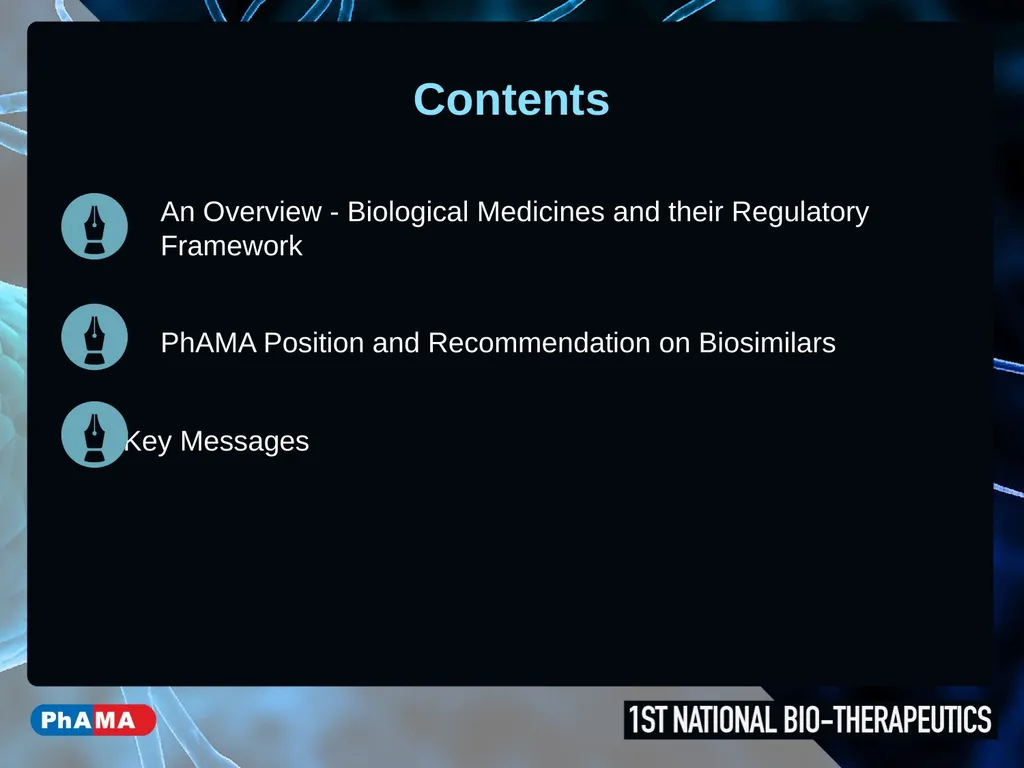 PhAMA Position on Biosimilar Medicines Ms. Leah - slide 2 of 19