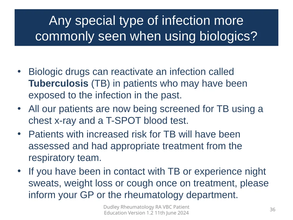 Education pack for patients with Rheumatoid - slide 36 of 52