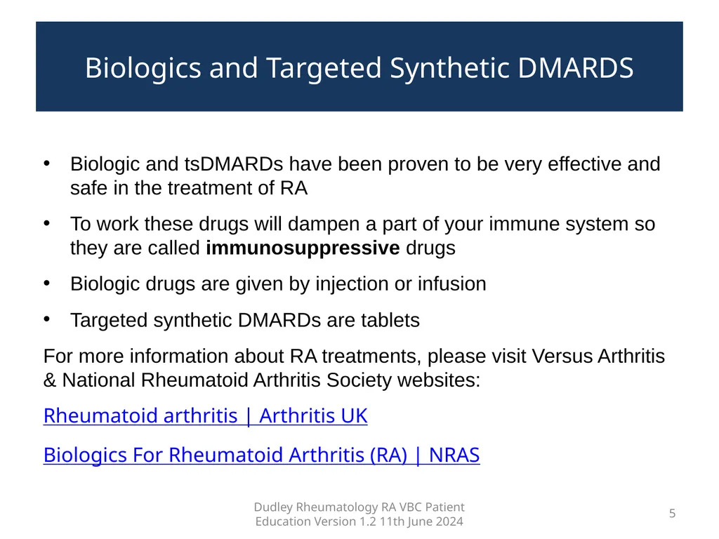 Education pack for patients with Rheumatoid - slide 5 of 52