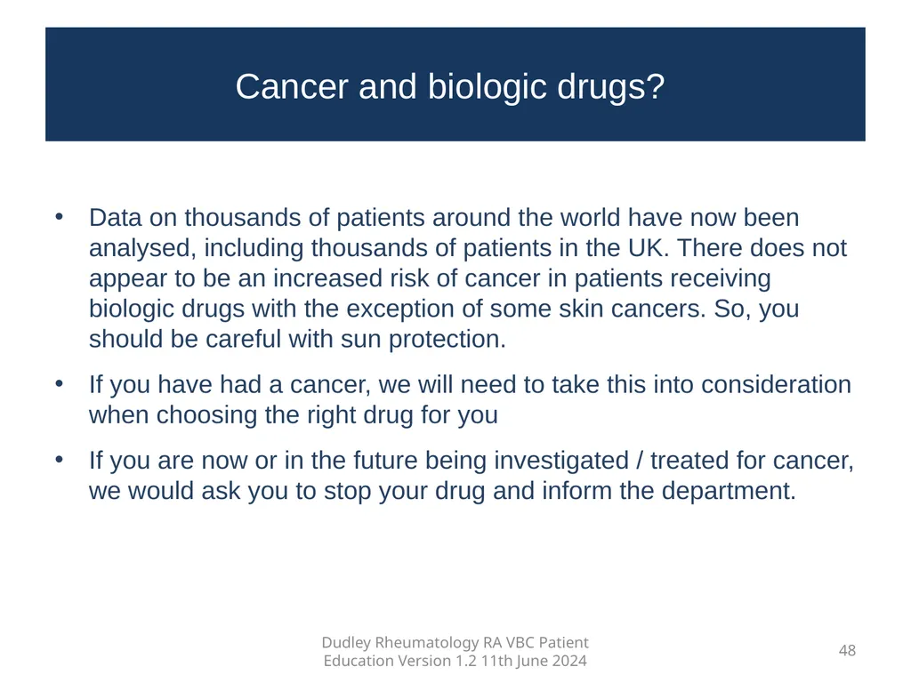Education pack for patients with Rheumatoid - slide 48 of 52