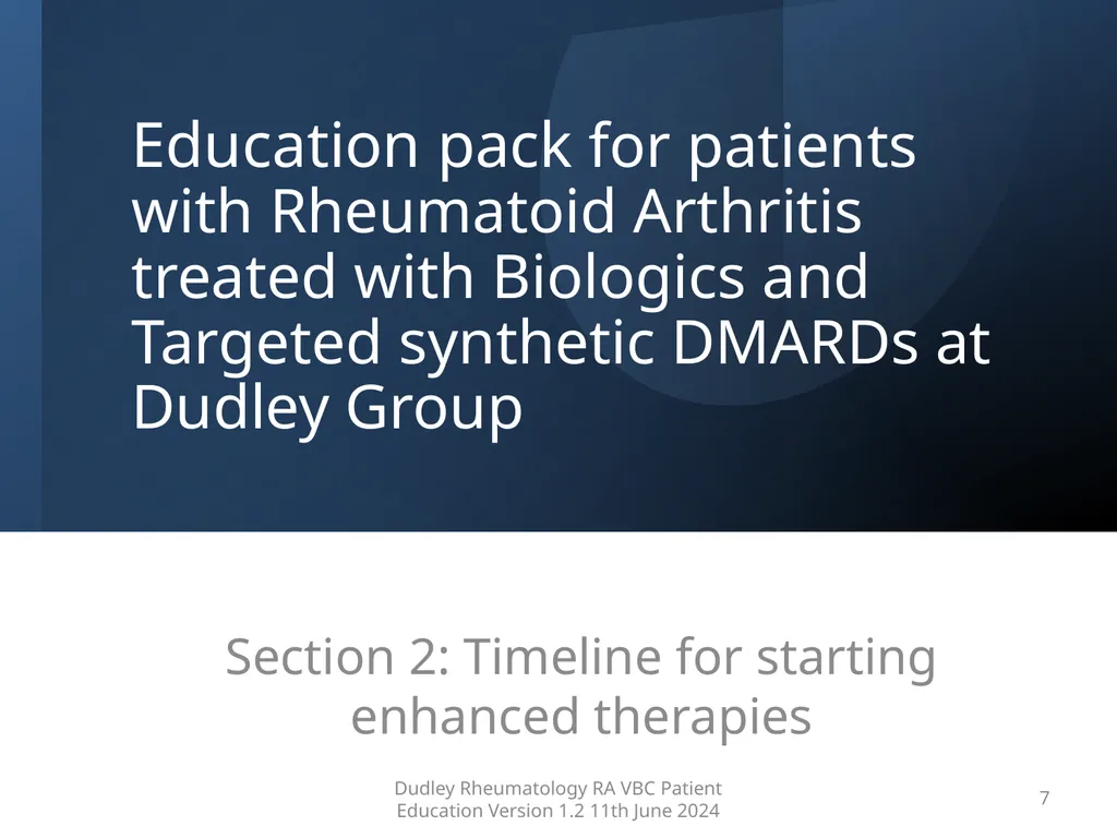 Education pack for patients with Rheumatoid - slide 7 of 52