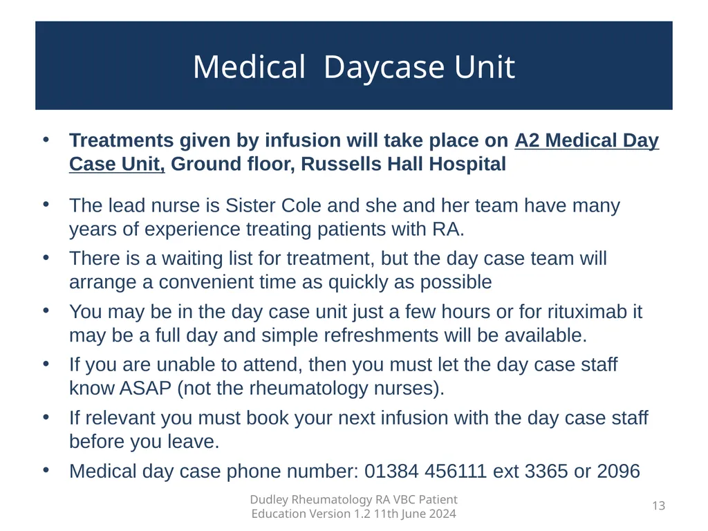Education pack for patients with Rheumatoid - slide 13 of 52