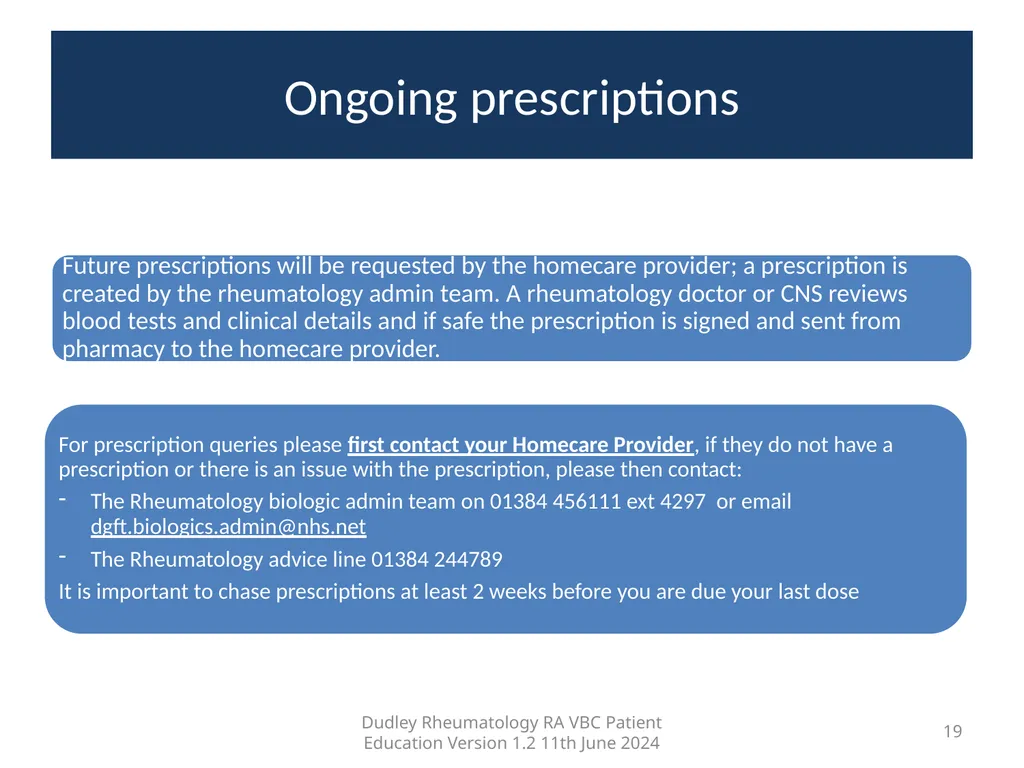 Education pack for patients with Rheumatoid - slide 19 of 52