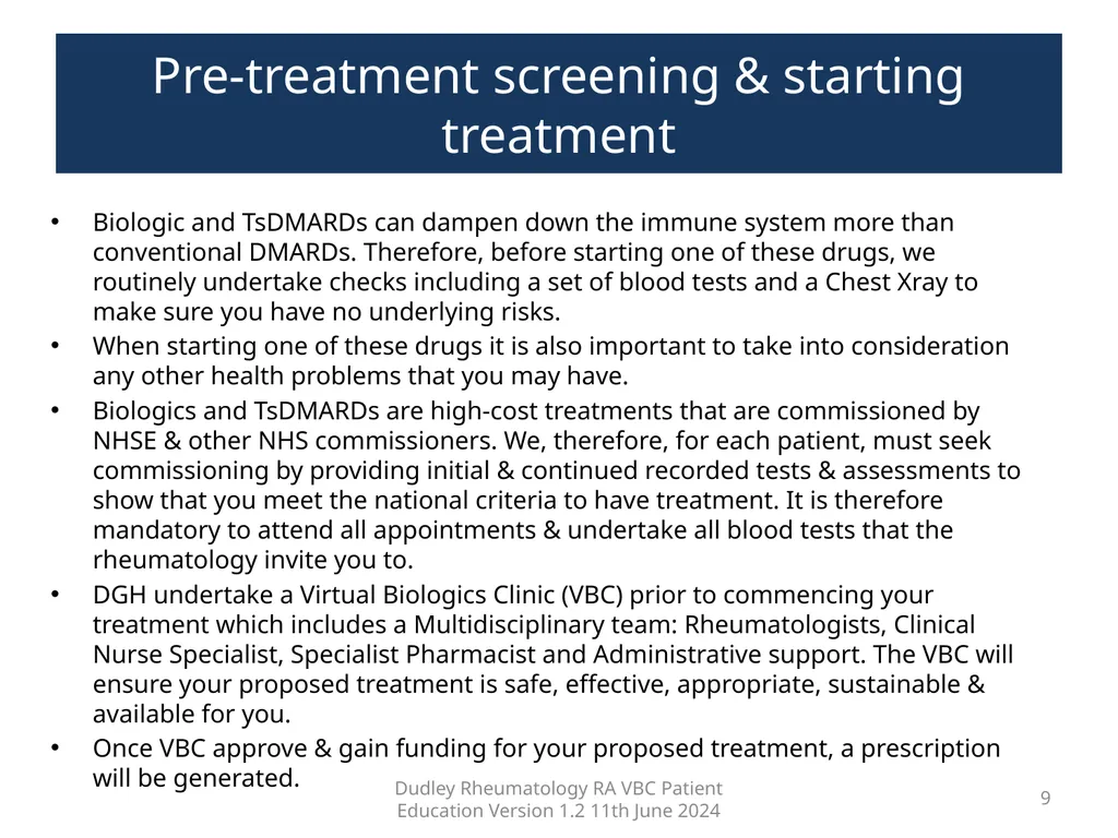 Education pack for patients with Rheumatoid - slide 9 of 52