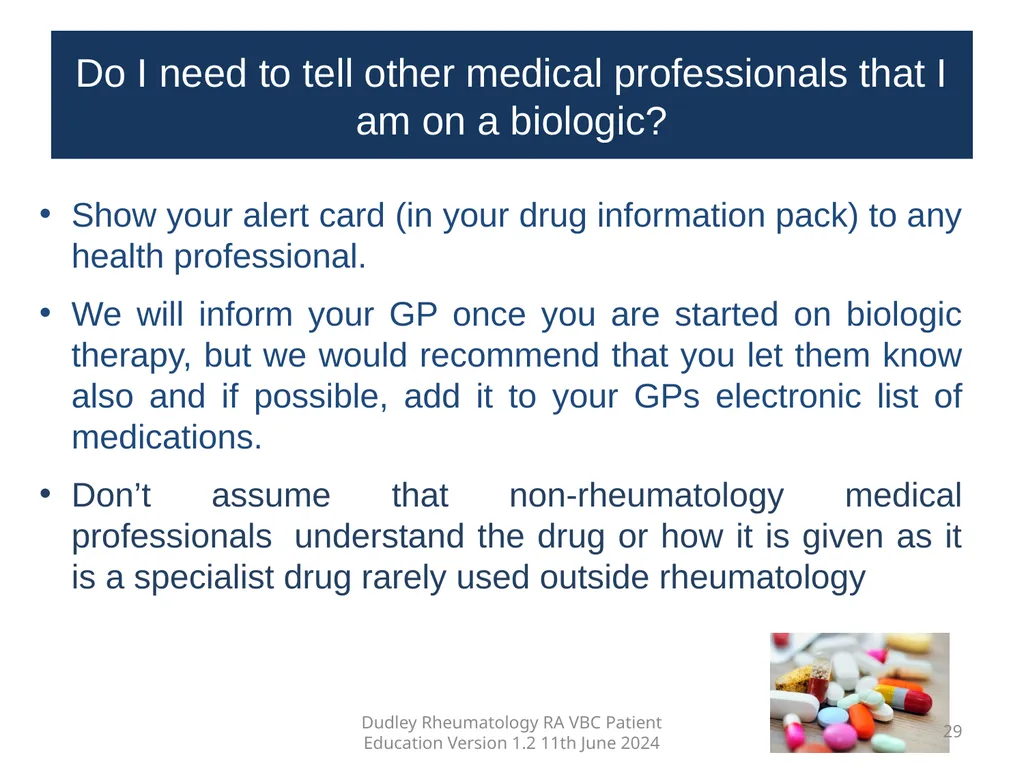 Education pack for patients with Rheumatoid - slide 29 of 52