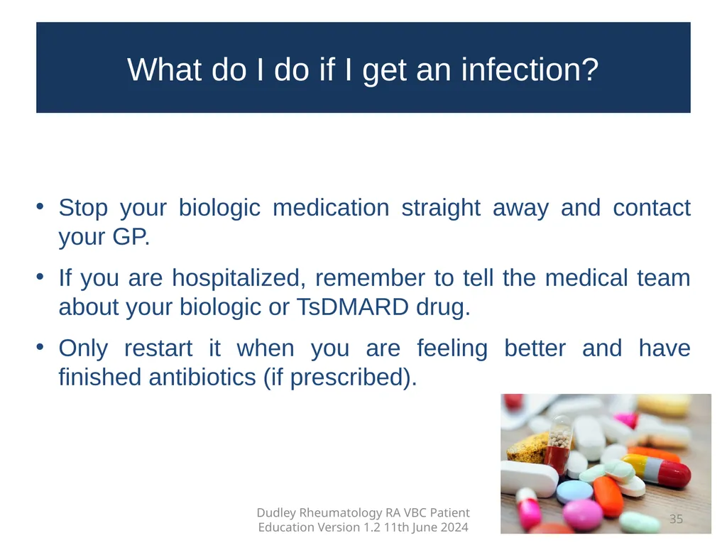 Education pack for patients with Rheumatoid - slide 35 of 52