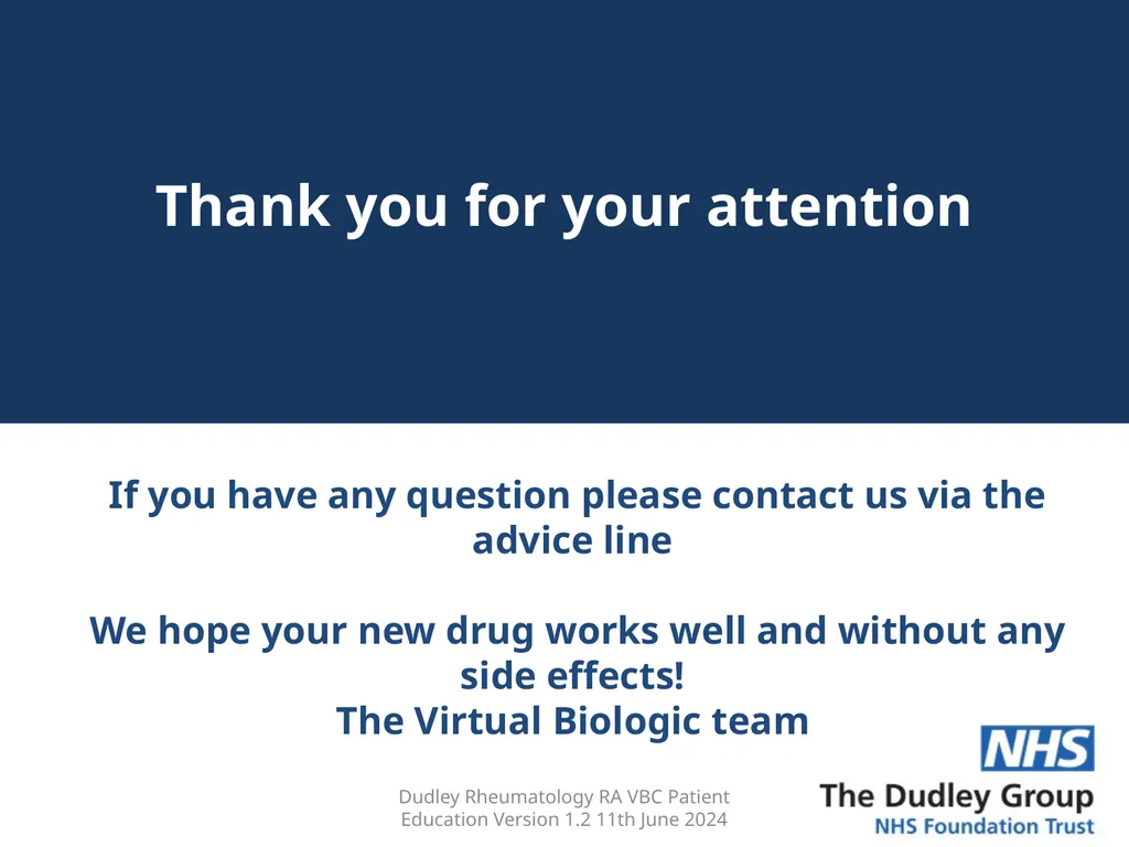 Education pack for patients with Rheumatoid - slide 52 of 52