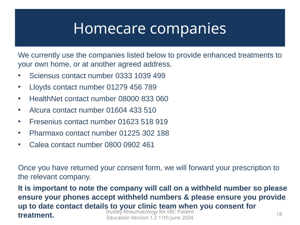 Education pack for patients with Rheumatoid - slide 18 of 52