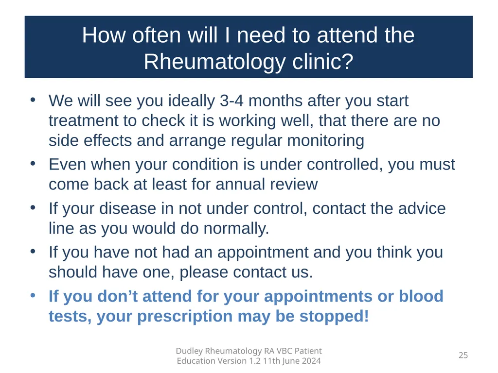 Education pack for patients with Rheumatoid - slide 25 of 52