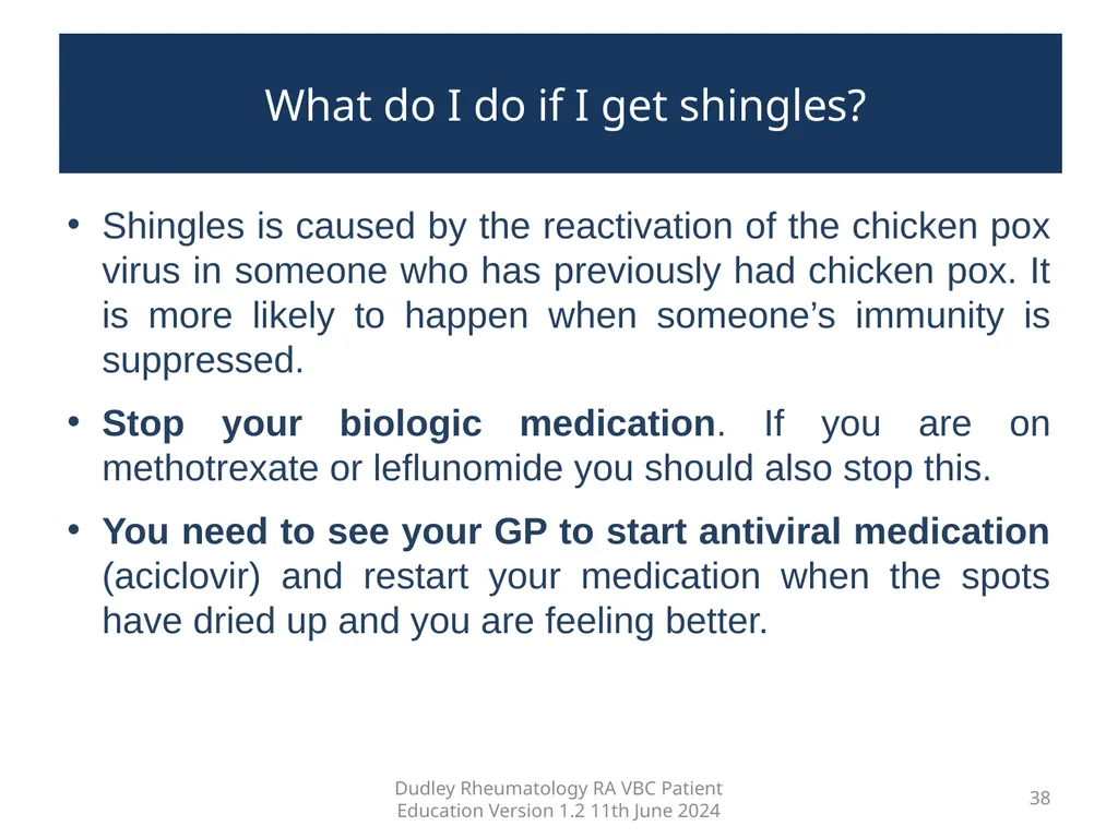 Education pack for patients with Rheumatoid - slide 38 of 52