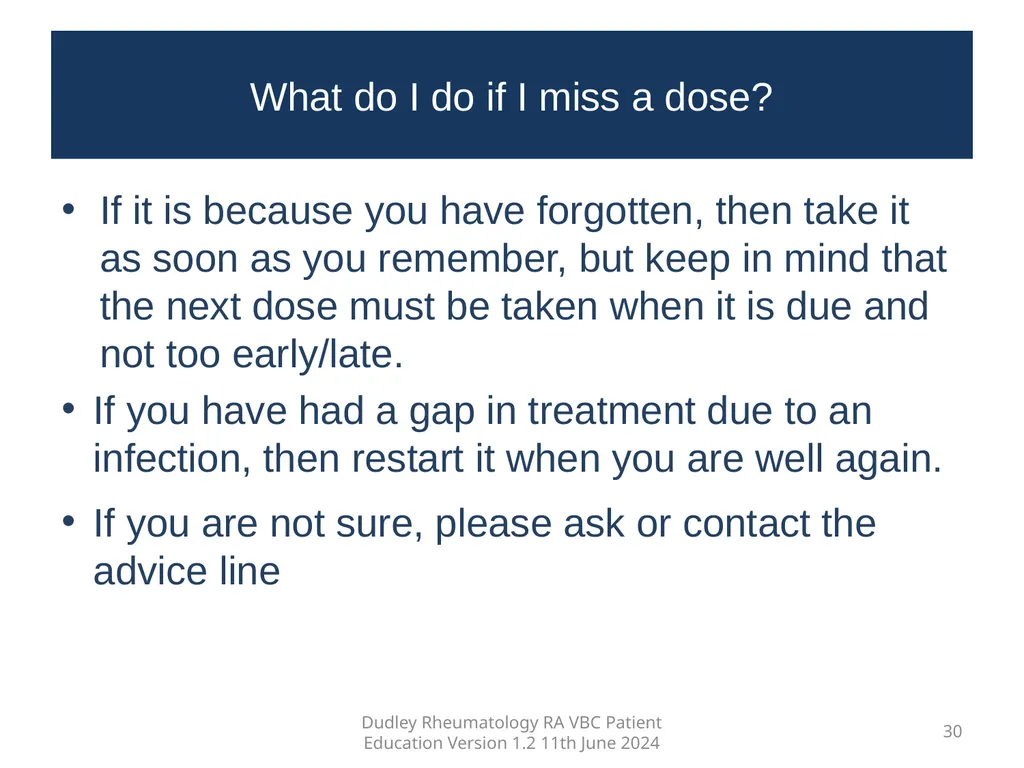 Education pack for patients with Rheumatoid - slide 30 of 52