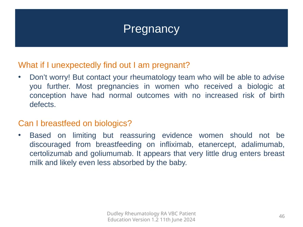 Education pack for patients with Rheumatoid - slide 46 of 52