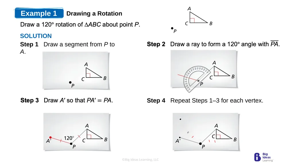 Lesson 4.3 Rotations Learning Target: Understand - slide 5 of 16