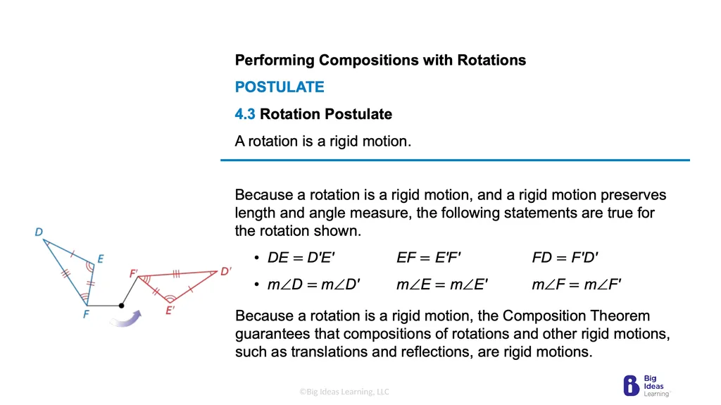 Lesson 4.3 Rotations Learning Target: Understand - slide 9 of 16