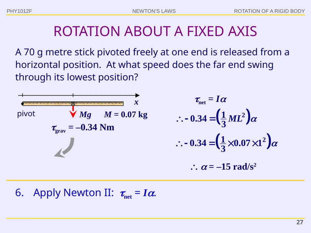 PHY1012F ROTATION Gregor Leigh - slide 27 of 38