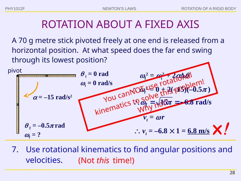 PHY1012F ROTATION Gregor Leigh - slide 28 of 38