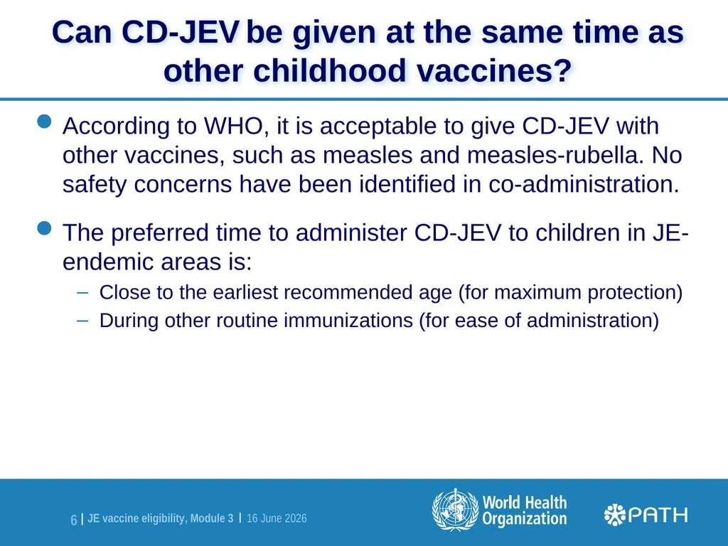 CD-JEV Japanese Encephalitis Vaccine Introduction - slide 6 of 10