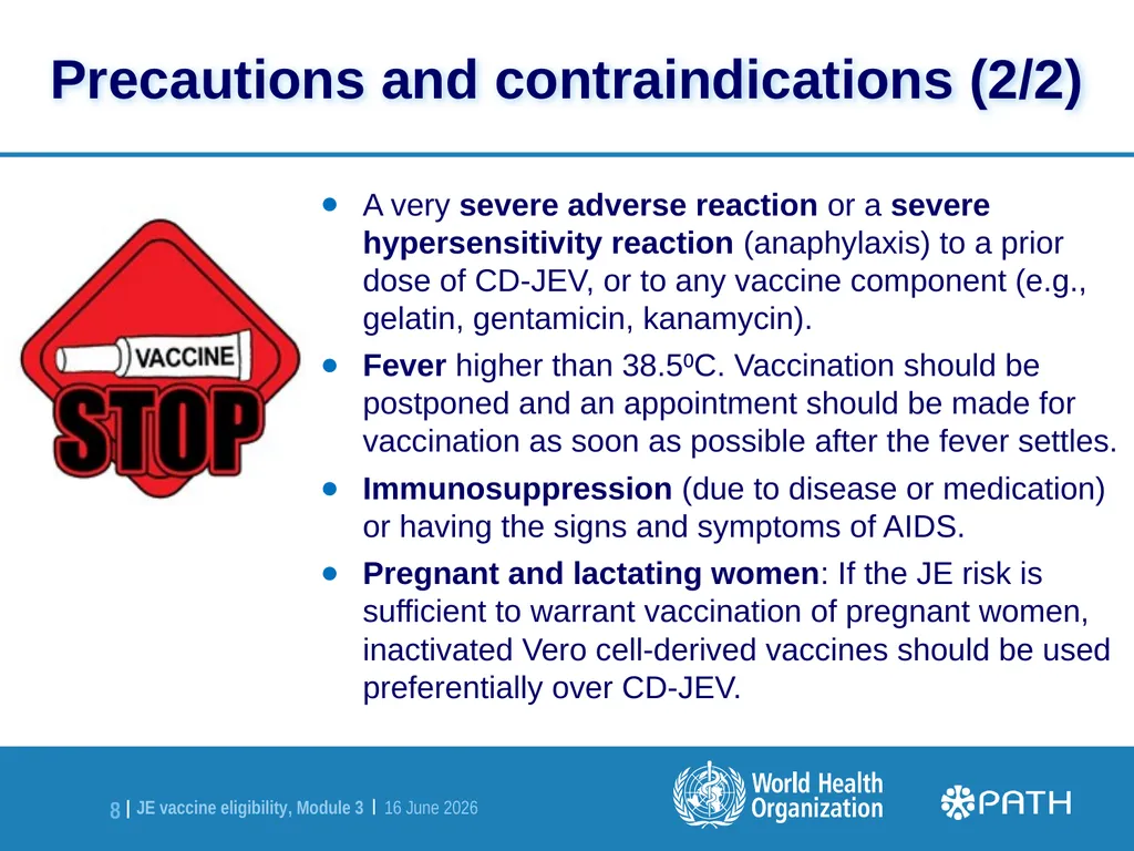 CD-JEV Japanese Encephalitis Vaccine Introduction - slide 8 of 10