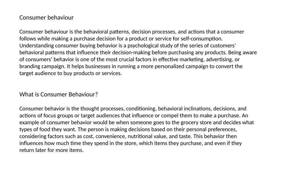 CONSUMER BEHAVIOUR Consumer behaviour Consumer - slide 2 of 14