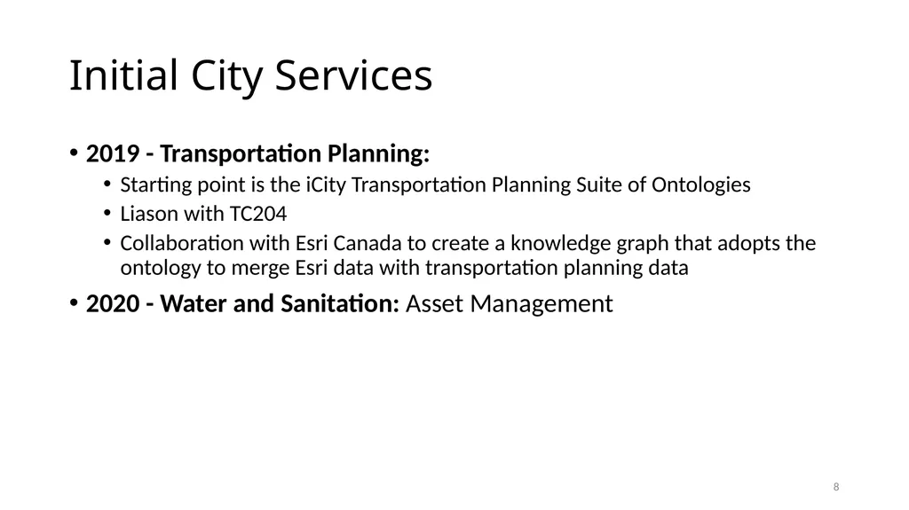 An Ontology-based Standard for City Data ISO/JTC 1 - slide 8 of 13