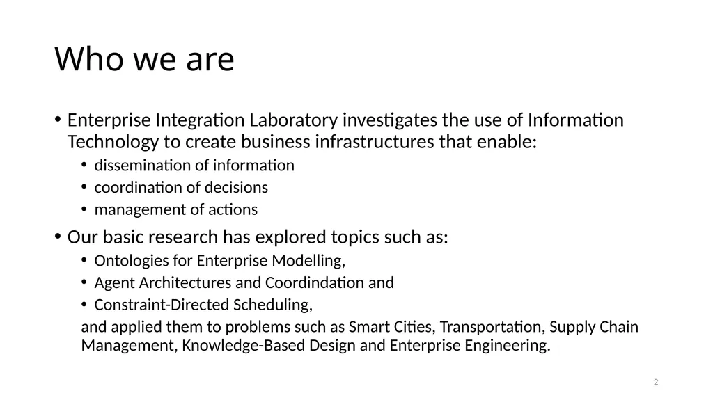 An Ontology-based Standard for City Data ISO/JTC 1 - slide 2 of 13