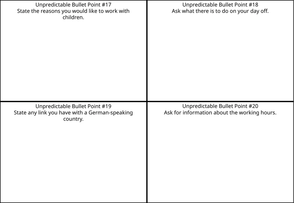 National 5 GERMAN Unpredictable Bullet Points How - slide 10 of 11