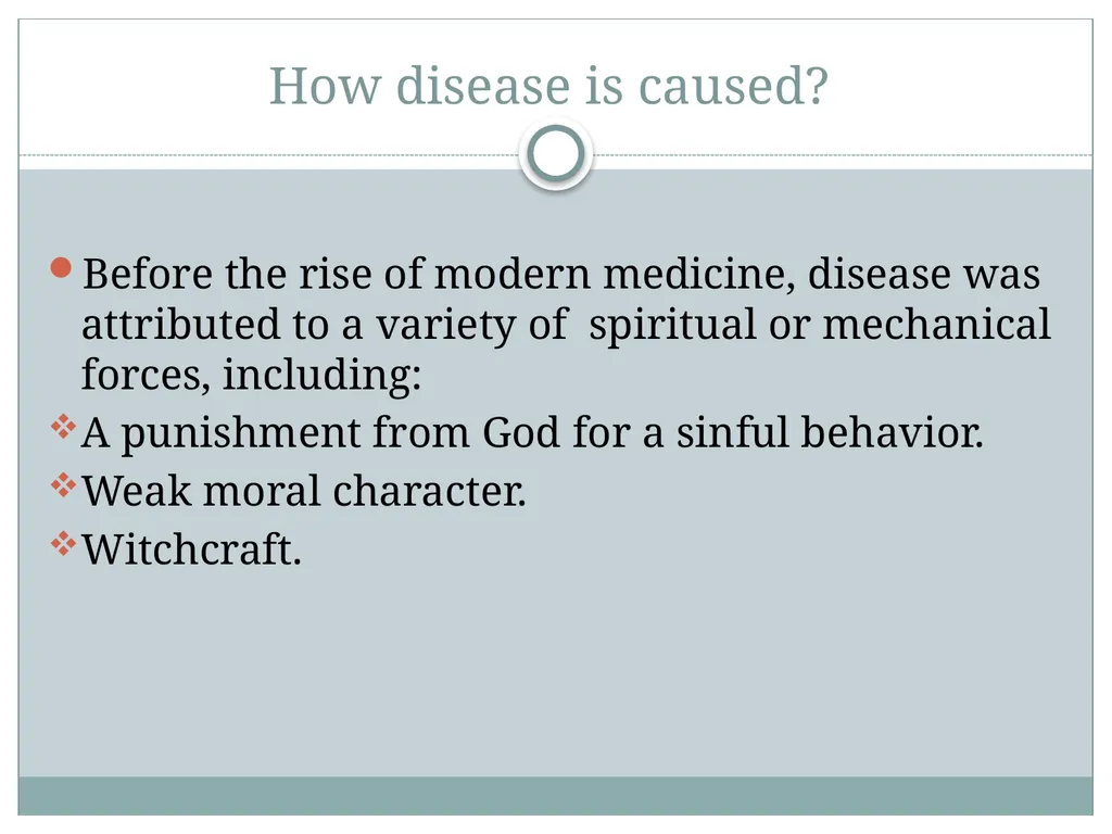 Theories of disease causation Ms. Samah alageel - slide 6 of 30