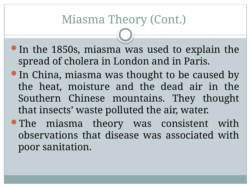Theories of disease causation Ms. Samah alageel - slide 10 of 30