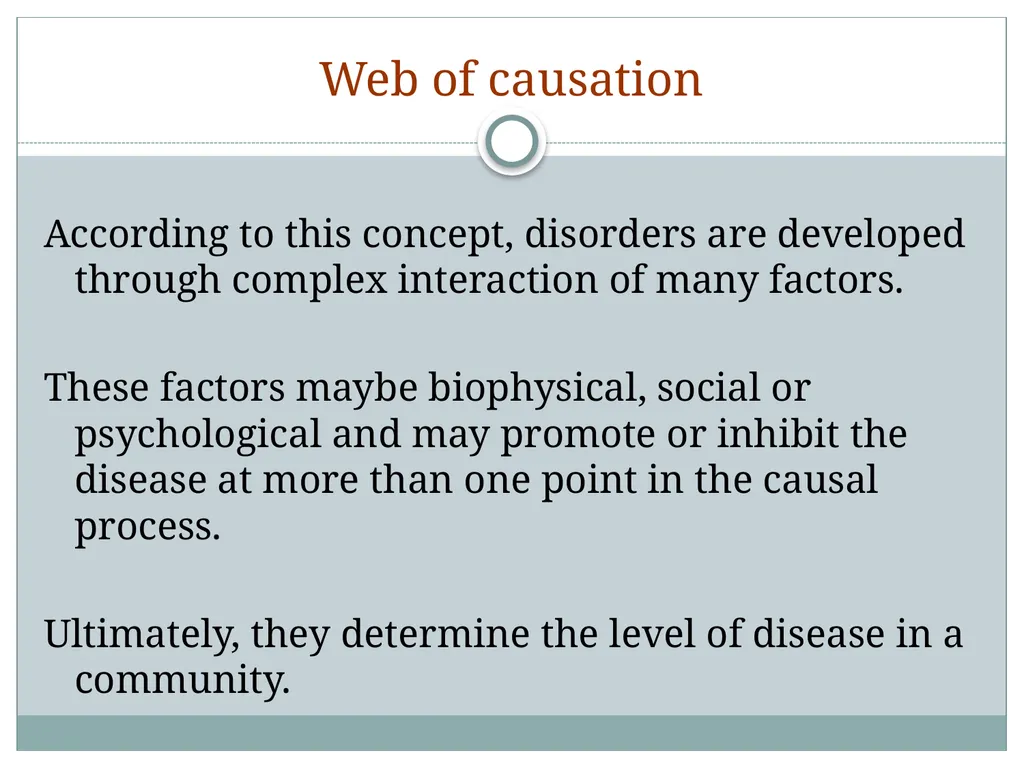 Theories of disease causation Ms. Samah alageel - slide 17 of 30