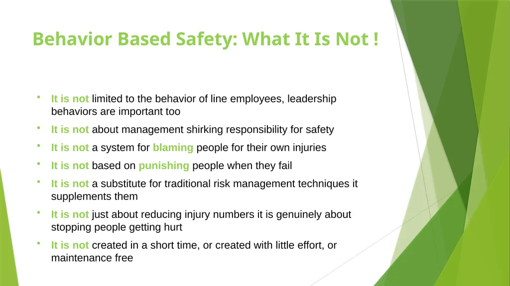 BEHAVIOR BASED SAFETY WHO DOES IT START WITH - slide 8 of 13
