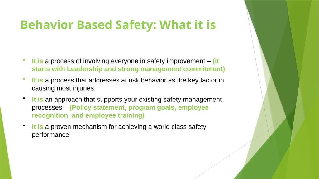 BEHAVIOR BASED SAFETY WHO DOES IT START WITH - slide 9 of 13