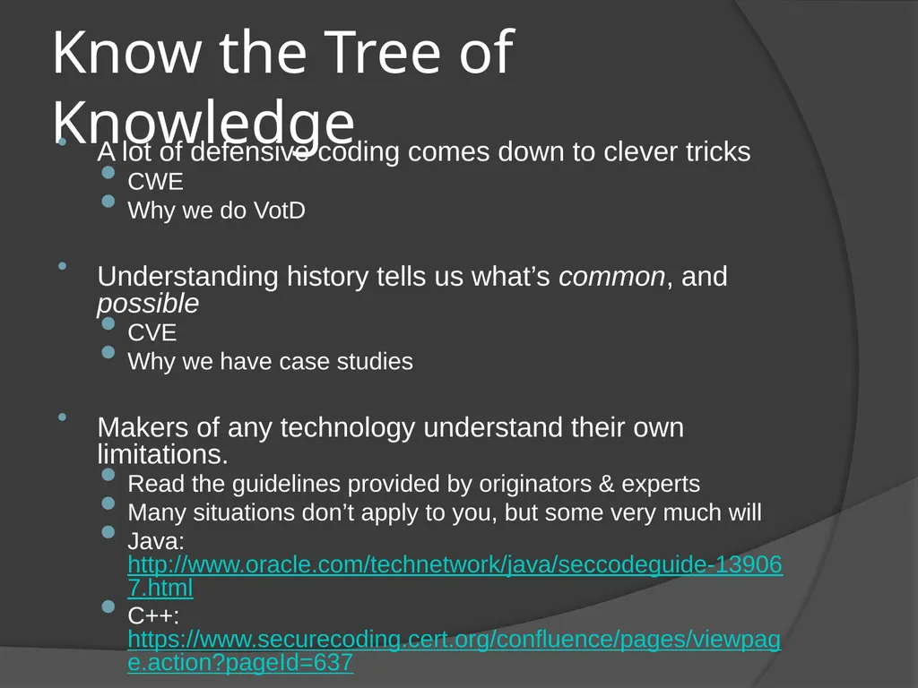 Defensive coding techniques Engineering Secure - slide 5 of 15