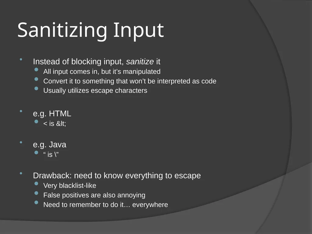 Defensive coding techniques Engineering Secure - slide 8 of 15