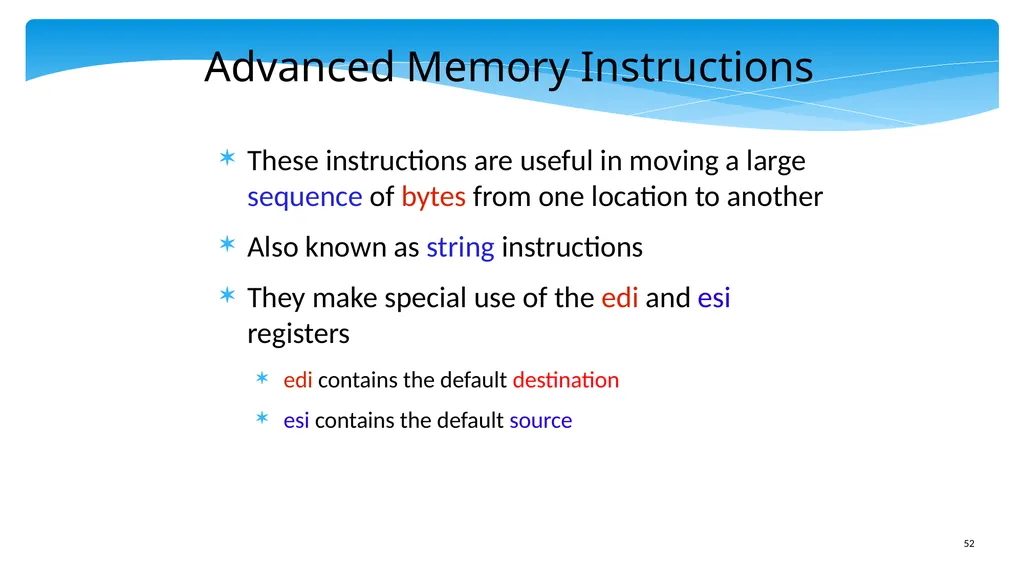 Chapter 5: x86 Assembly Language Prof. Smruti - slide 52 of 84