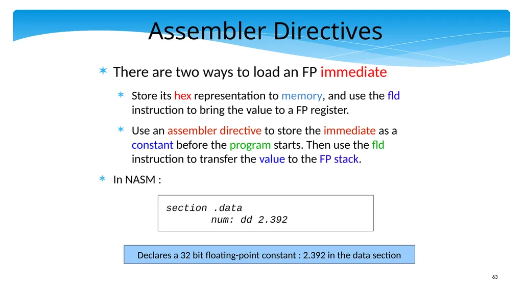 Chapter 5: x86 Assembly Language Prof. Smruti - slide 63 of 84