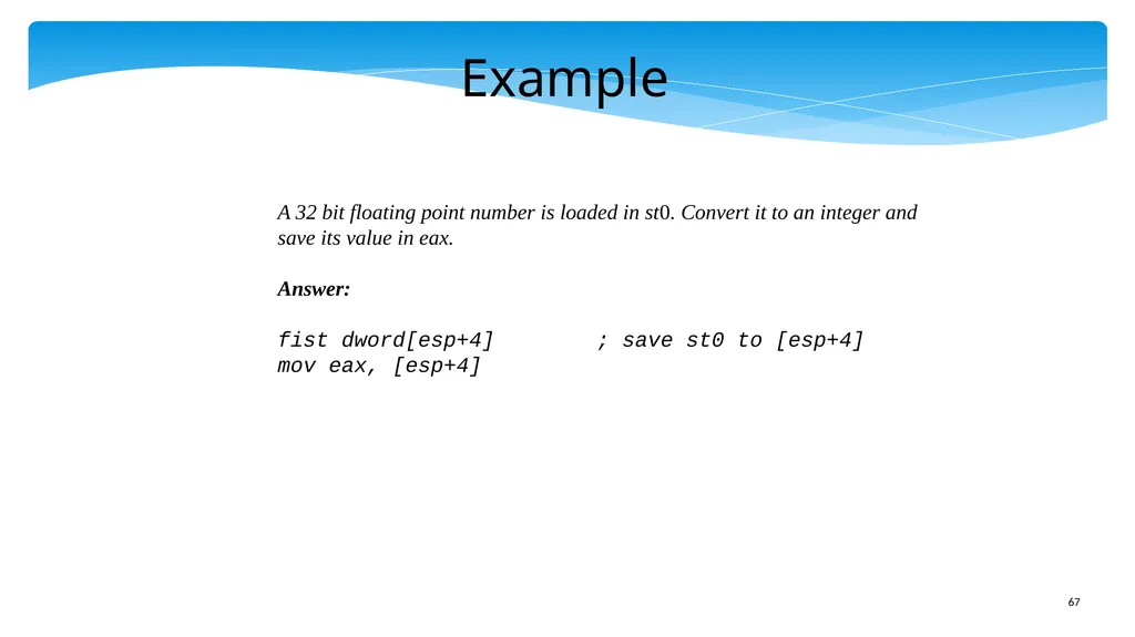 Chapter 5: x86 Assembly Language Prof. Smruti - slide 67 of 84