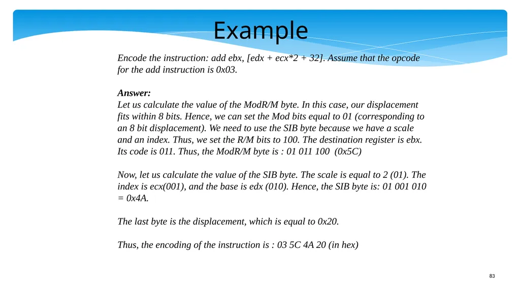 Chapter 5: x86 Assembly Language Prof. Smruti - slide 83 of 84